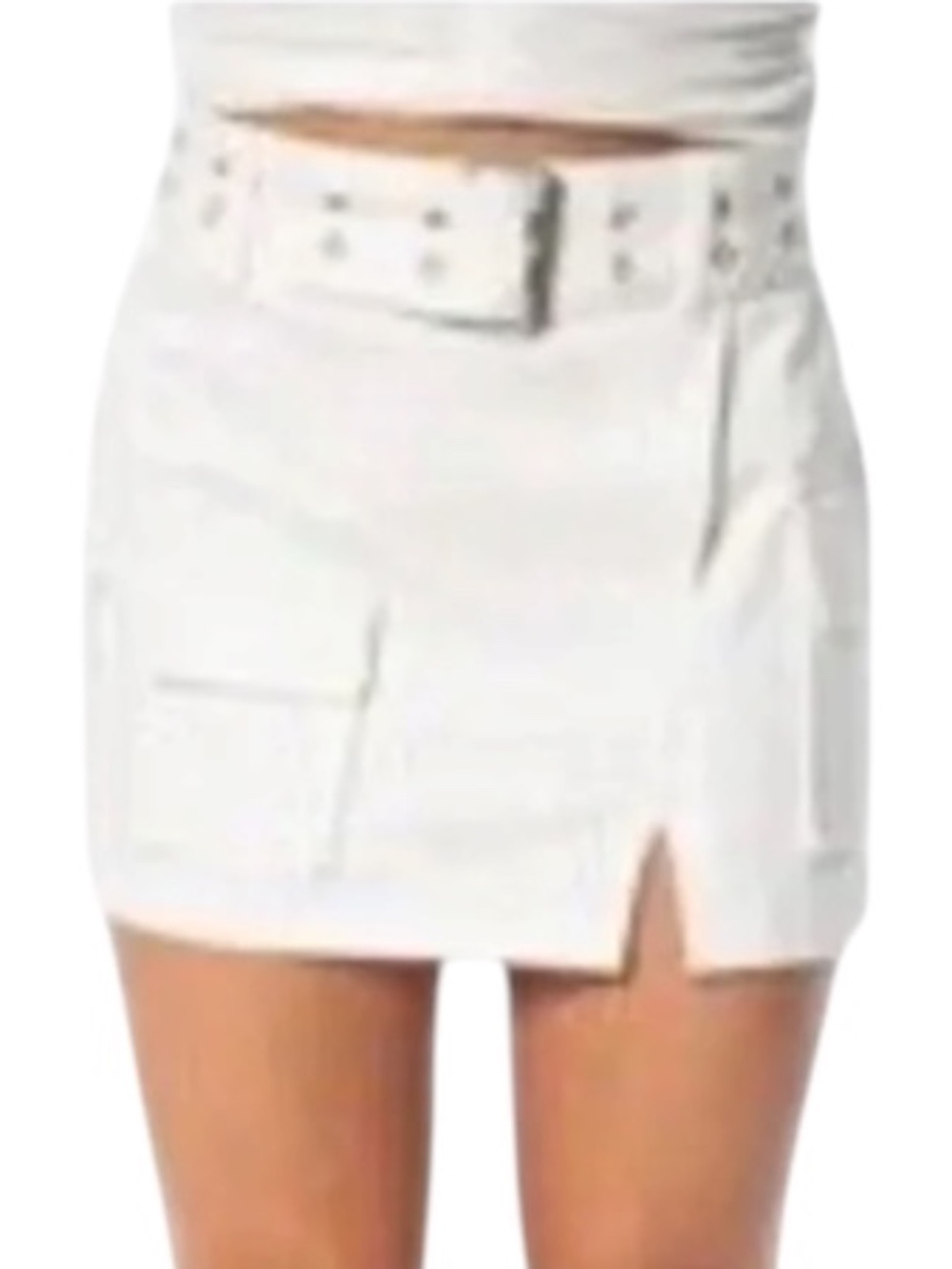 JUICY COUTURE Cargo Mini Skirt White Size 25/Small Utility Pocket Skirt